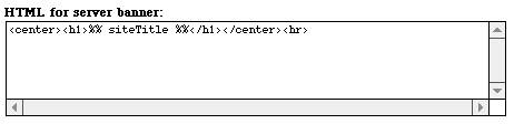 Default footer text in Sysop Control Panel